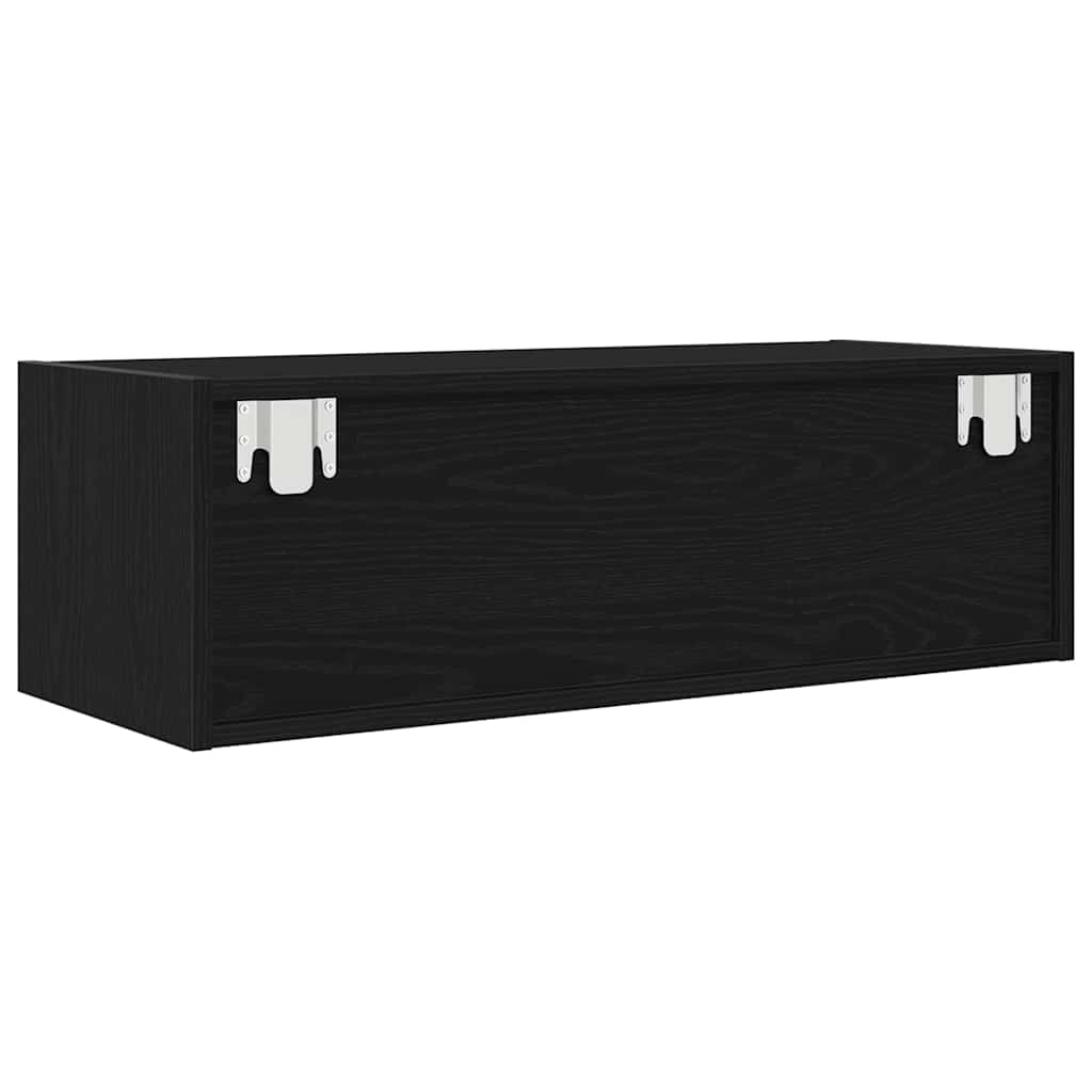TV Cabinets 2 pcs Black Oak 80x31x25,5 cm Engineered Wood