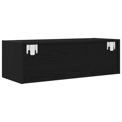 TV Cabinets 2 pcs Black Oak 80x31x25,5 cm Engineered Wood