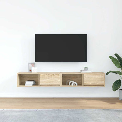 TV Cabinets 2 pcs Sonoma Oak 80x31x25,5 cm Engineered Wood