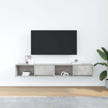 TV Cabinets 2 pcs Concrete Grey 80x31x25,5 cm Engineered Wood