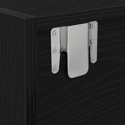 TV Cabinets 2 pcs Black Oak 100x31x25,5 cm Engineered Wood