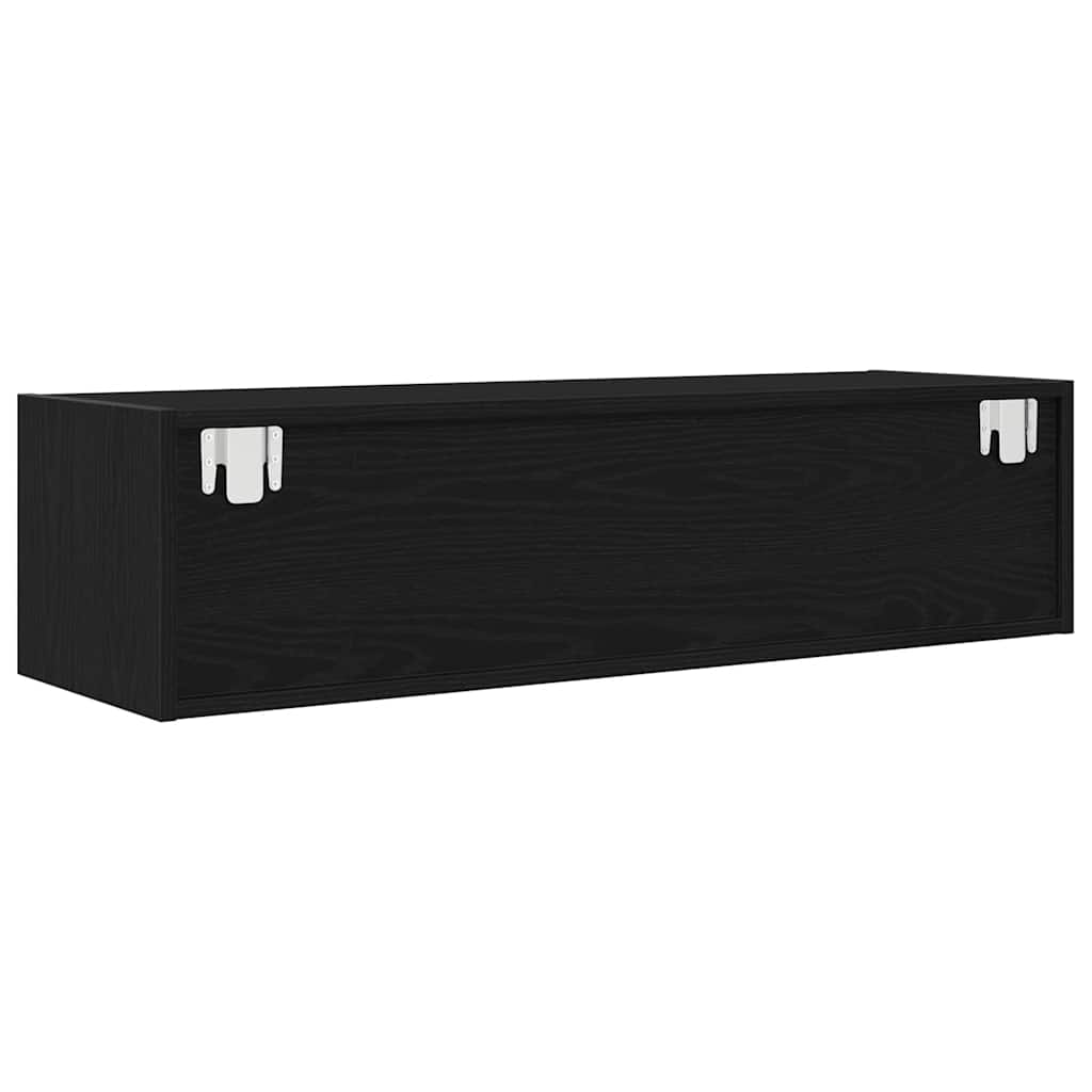 TV Cabinets 2 pcs Black Oak 100x31x25,5 cm Engineered Wood