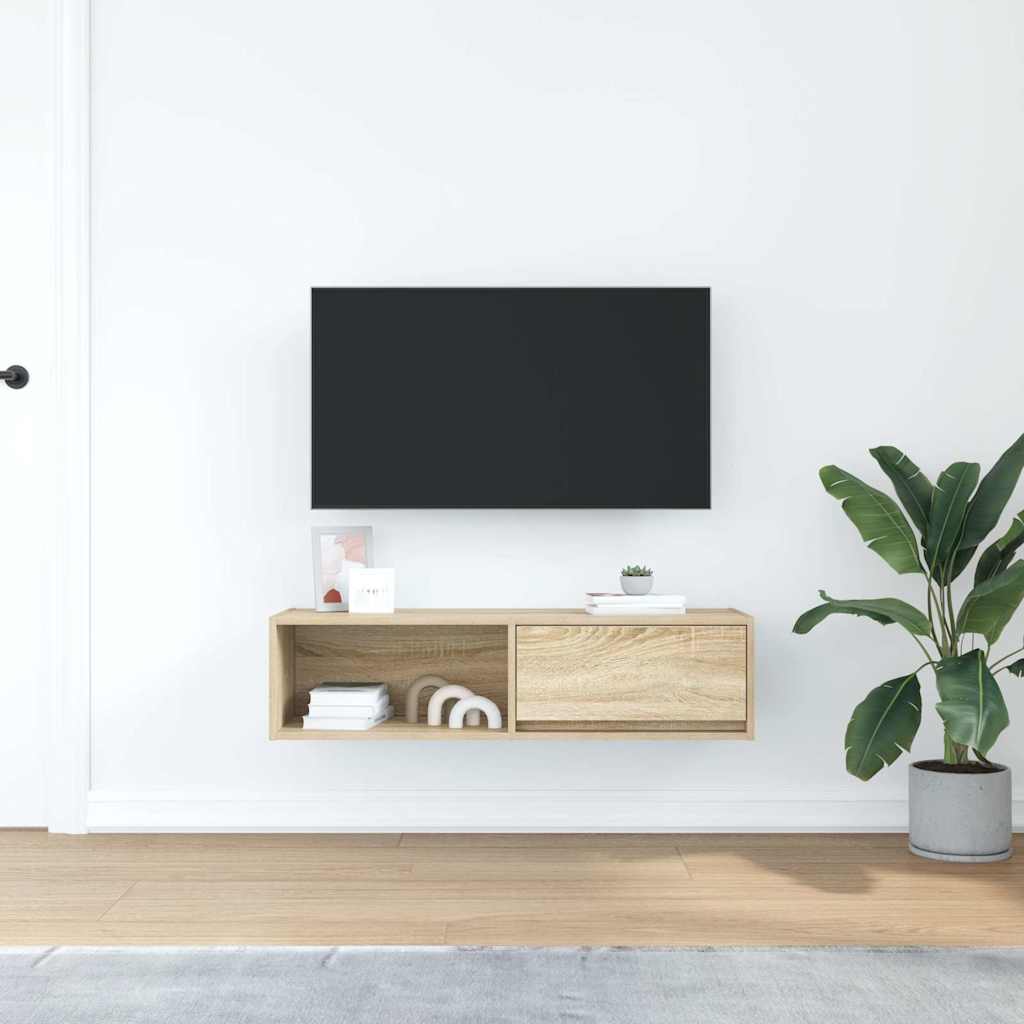 TV Cabinet Sonoma Oak 100x31x25,5 cm Engineered Wood