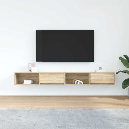 TV Cabinets 2 pcs Sonoma Oak 100x31x25,5 cm Engineered Wood
