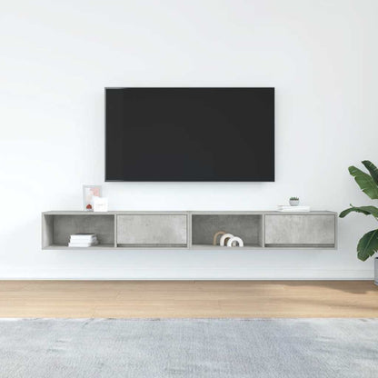 TV Cabinets 2 pcs Concrete Grey 100x31x25,5 cm Engineered Wood