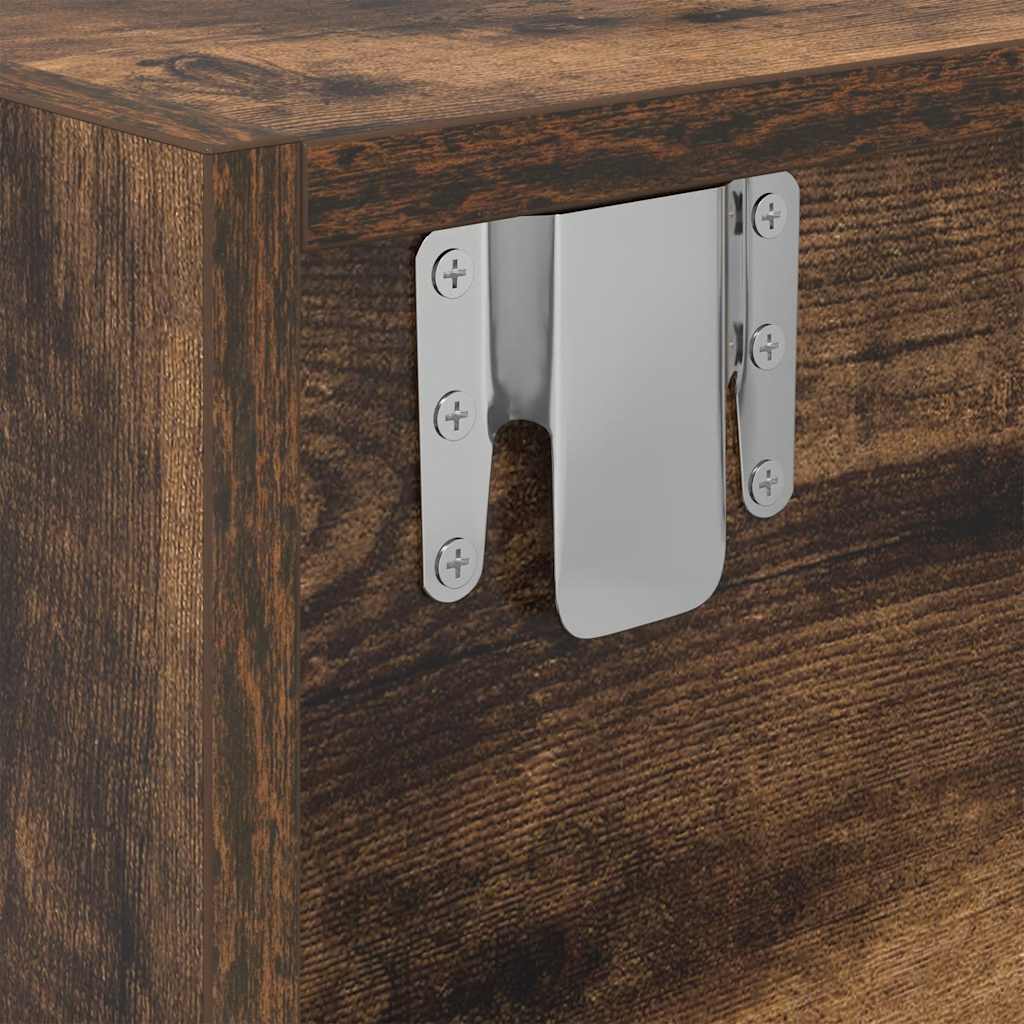 TV Cabinets 2 pcs Smoked Oak 100x31x25,5 cm Engineered Wood