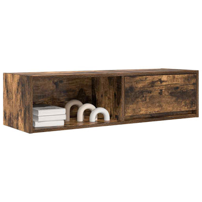 TV Cabinets 2 pcs Smoked Oak 100x31x25,5 cm Engineered Wood