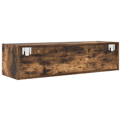 TV Cabinets 2 pcs Smoked Oak 100x31x25,5 cm Engineered Wood