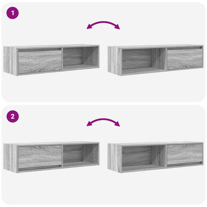 TV Cabinet Grey Sonoma 100x31x25.5 cm Engineered Wood