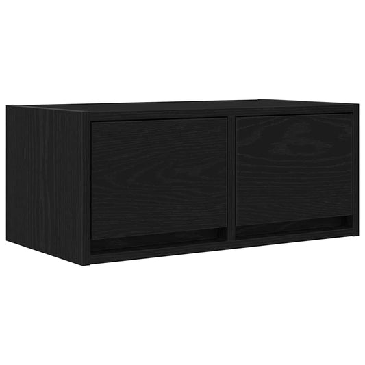 TV Cabinet Black Oak 60x31x25.5 cm Engineered Wood