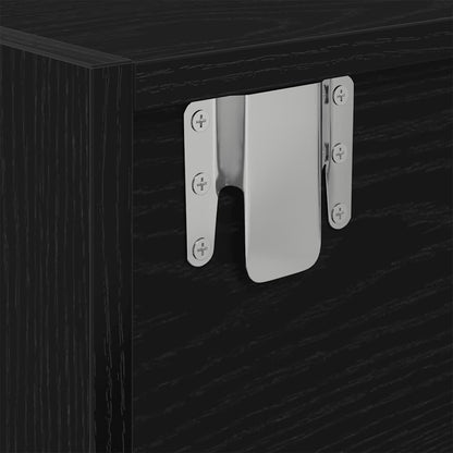 TV Cabinets 2 pcs Black Oak 60x31x25.5 cm Engineered Wood