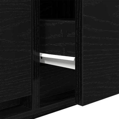 TV Cabinets 2 pcs Black Oak 60x31x25.5 cm Engineered Wood