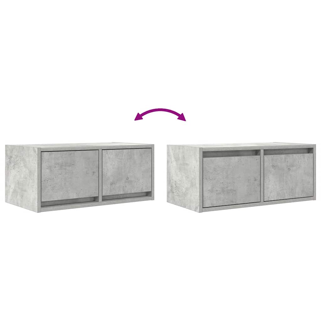 TV Cabinets 2 pcs Concrete Grey 60x31x25.5 cm Engineered Wood