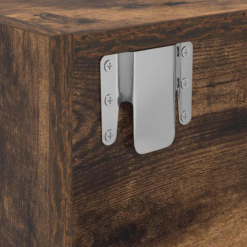 TV Cabinets 2 pcs Smoked Oak 60x31x25.5 cm Engineered Wood