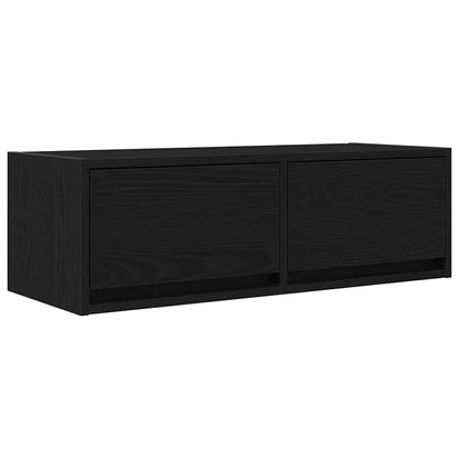 TV Cabinets 2 pcs Black Oak 80x31x25.5 cm Engineered Wood
