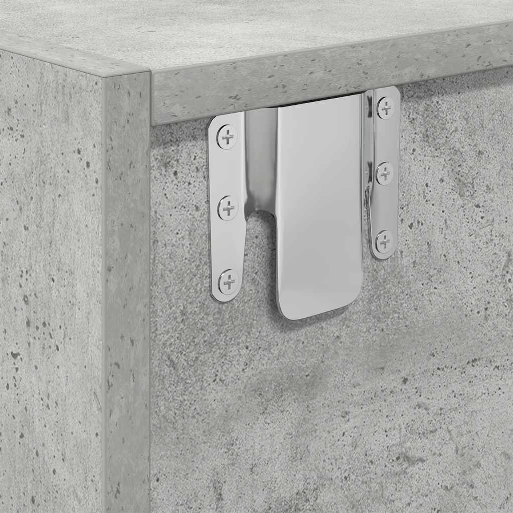 TV Cabinets 2 pcs Concrete Grey 80x31x25.5 cm Engineered Wood
