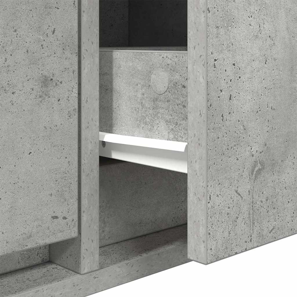 TV Cabinets 2 pcs Concrete Grey 80x31x25.5 cm Engineered Wood