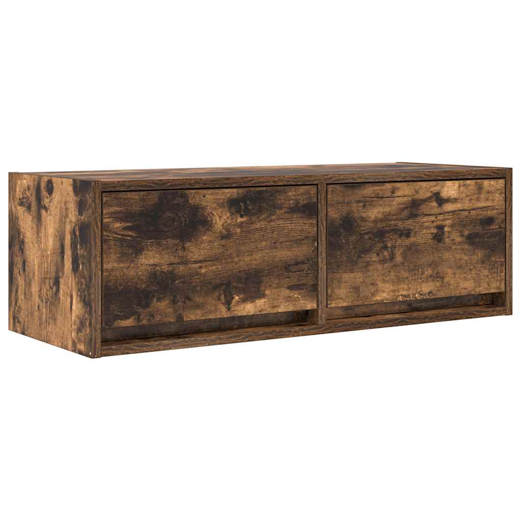 TV Cabinet Smoked Oak 80x31x25.5 cm Engineered Wood