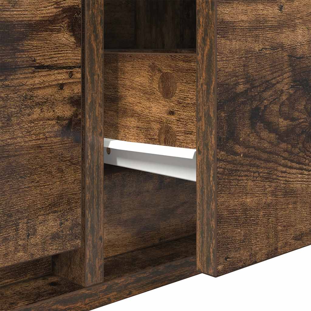TV Cabinet Smoked Oak 80x31x25.5 cm Engineered Wood