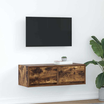 TV Cabinet Smoked Oak 80x31x25.5 cm Engineered Wood