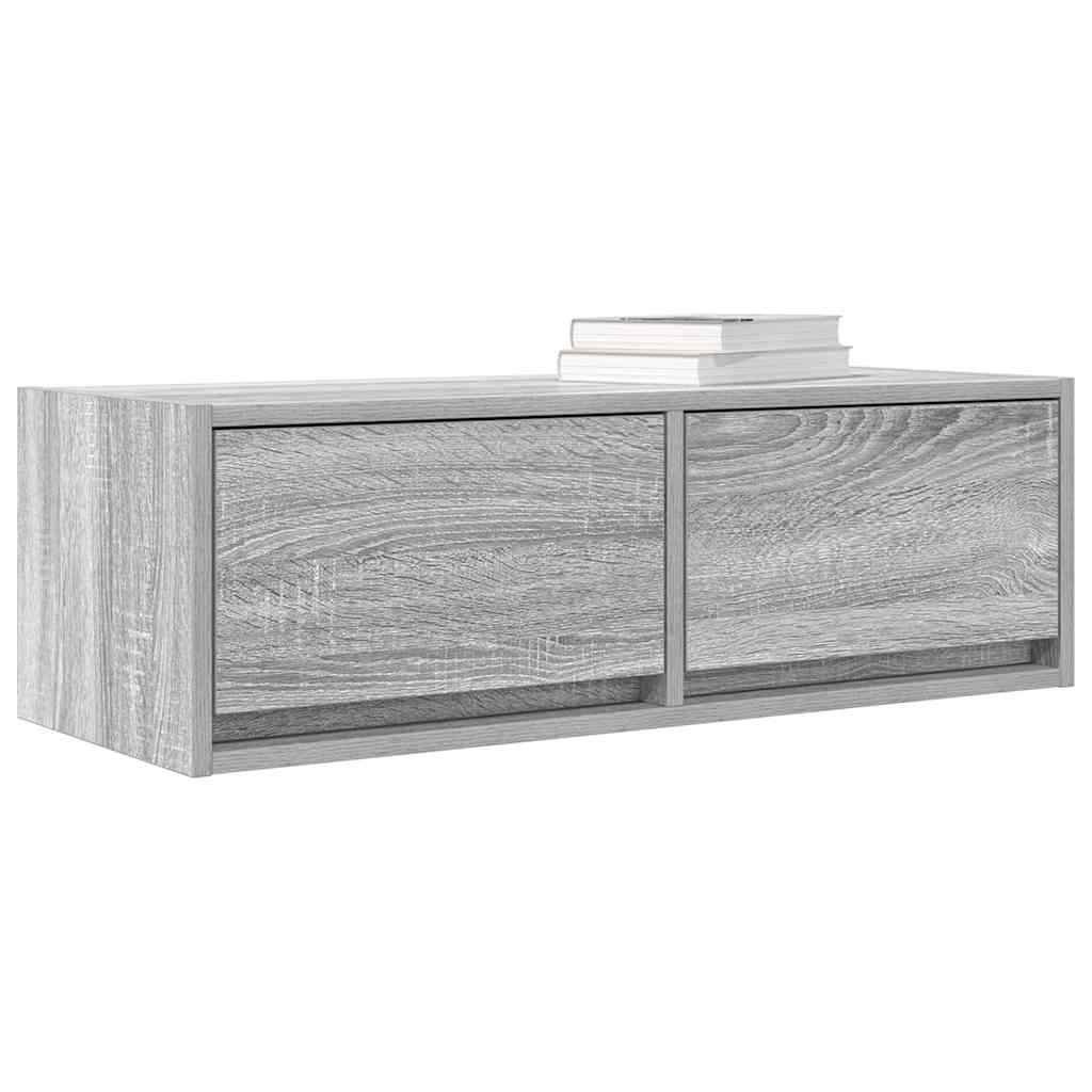 TV Cabinet Grey Sonoma 80x31x25.5 cm Engineered Wood