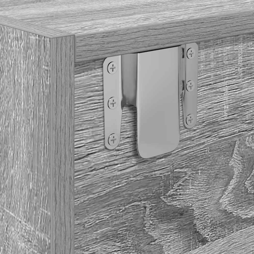 TV Cabinet Grey Sonoma 80x31x25.5 cm Engineered Wood