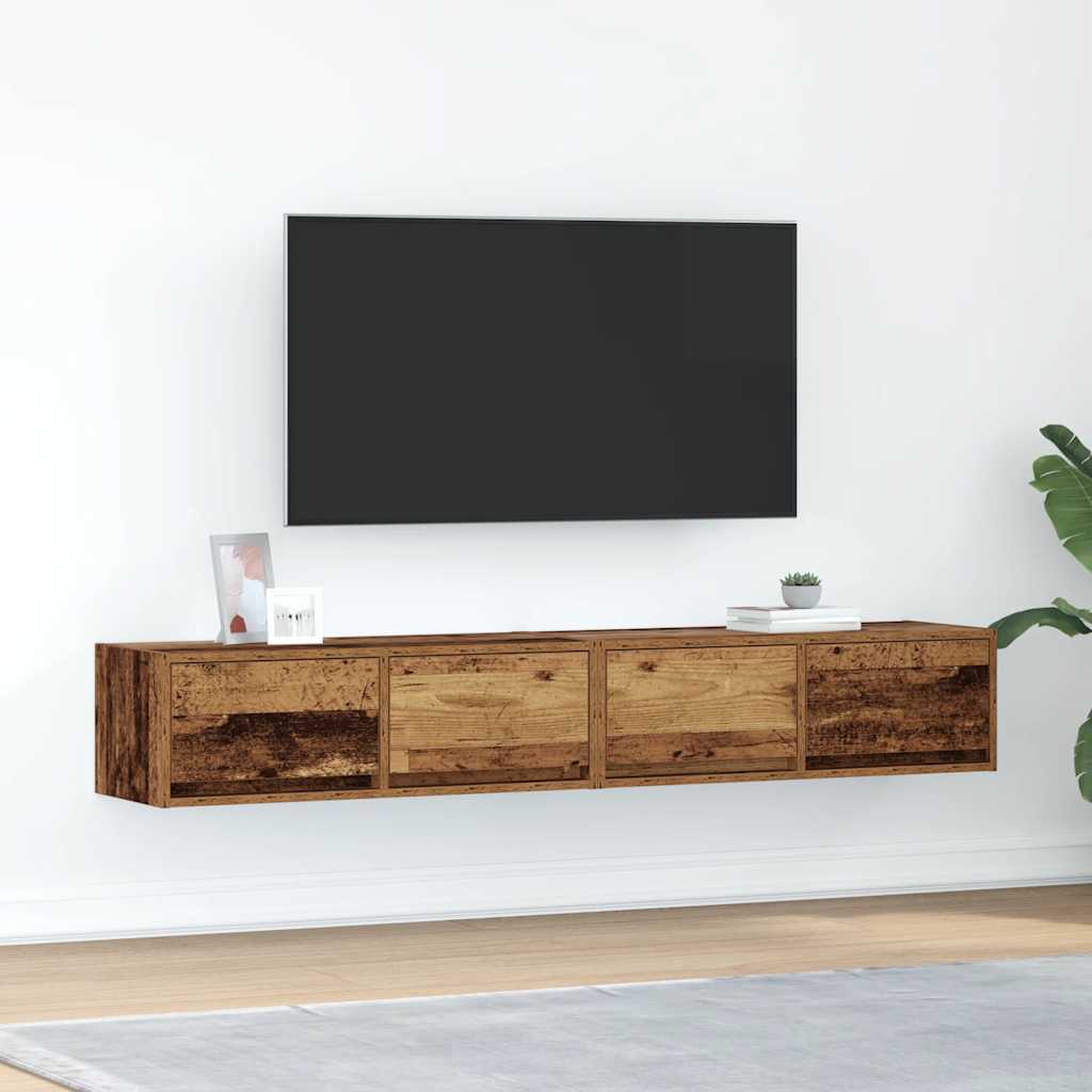 TV Cabinets 2 pcs Old Wood 80x31x25.5 cm Engineered Wood