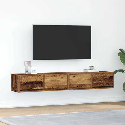 TV Cabinets 2 pcs Old Wood 80x31x25.5 cm Engineered Wood