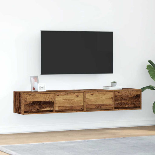 TV Cabinets 2 pcs Old Wood 80x31x25.5 cm Engineered Wood
