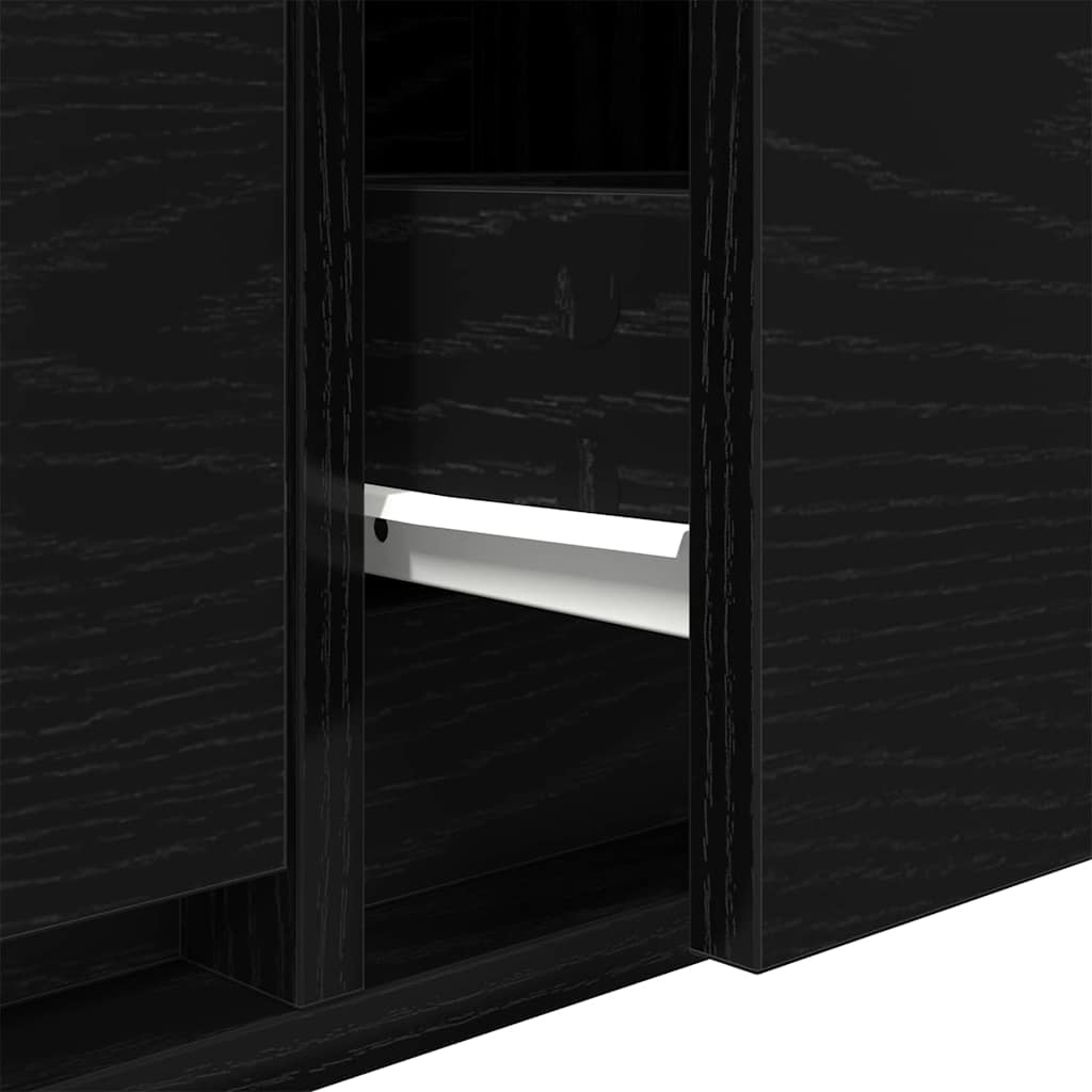 TV Cabinet Black oak 100 x 31 x 25.5 cm Engineered wood