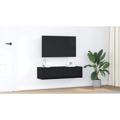TV Cabinet Black oak 100 x 31 x 25.5 cm Engineered wood
