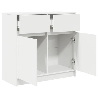 Sideboard with Drawer White 80x34x76 cm Engineered Wood