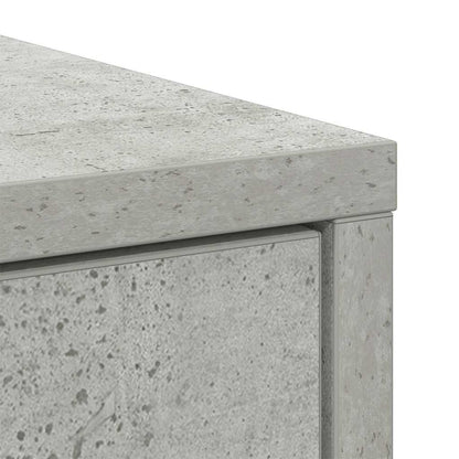 Sideboard with Drawer Concrete Grey 80x34x76 cm Engineered Wood