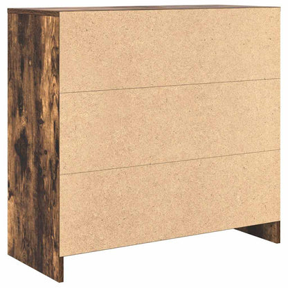 Sideboard with Drawer Smoked Oak 80x34x76 cm Engineered Wood