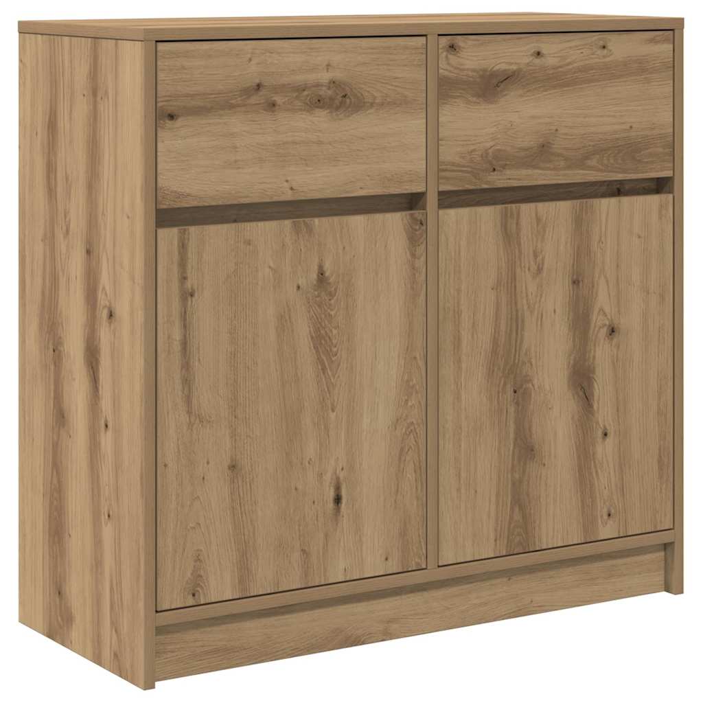 Sideboard with Drawer Artisan Oak 80x34x76 cm Engineered Wood