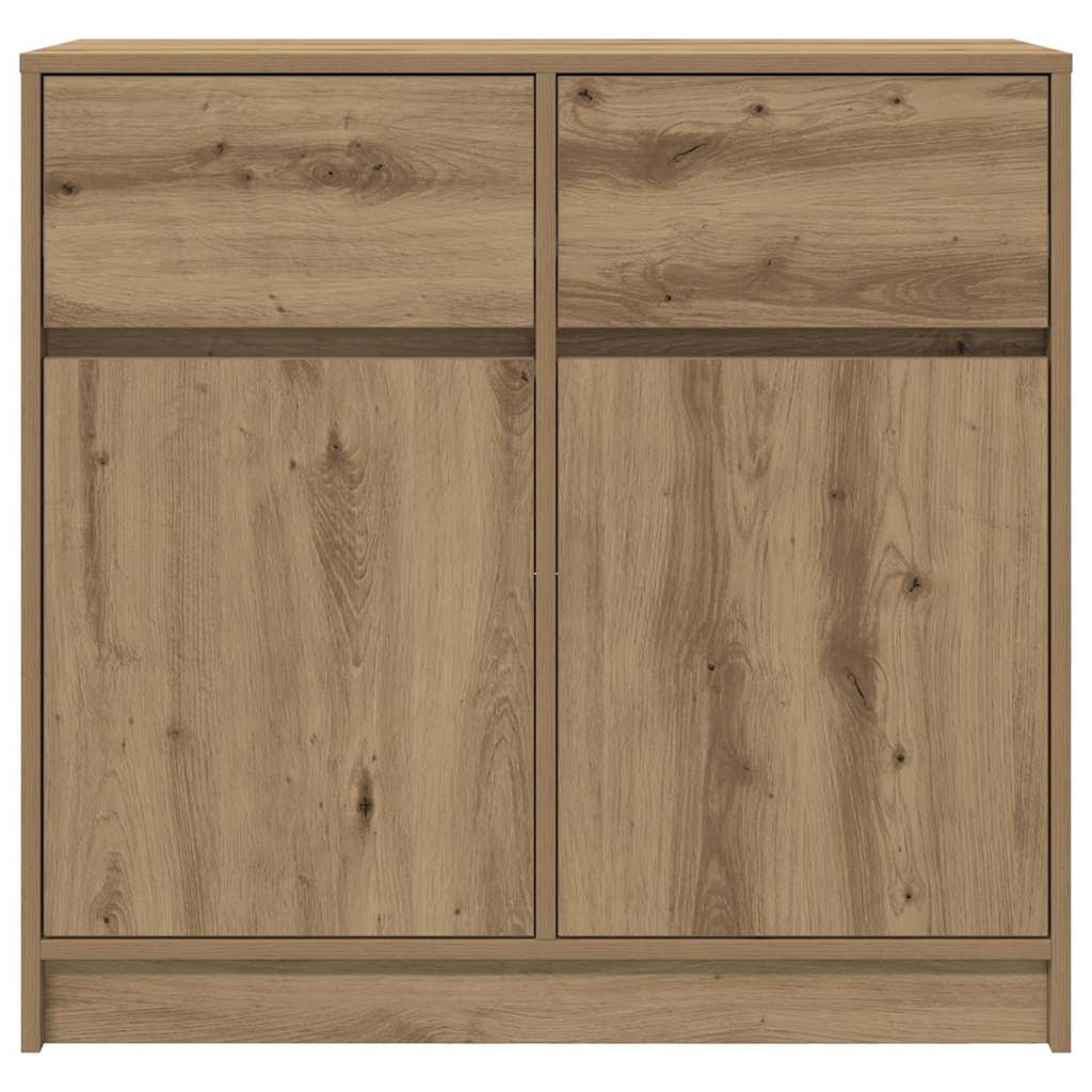Sideboard with Drawer Artisan Oak 80x34x76 cm Engineered Wood