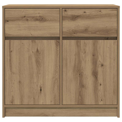Sideboard with Drawer Artisan Oak 80x34x76 cm Engineered Wood