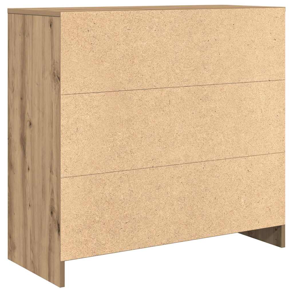 Sideboard with Drawer Artisan Oak 80x34x76 cm Engineered Wood