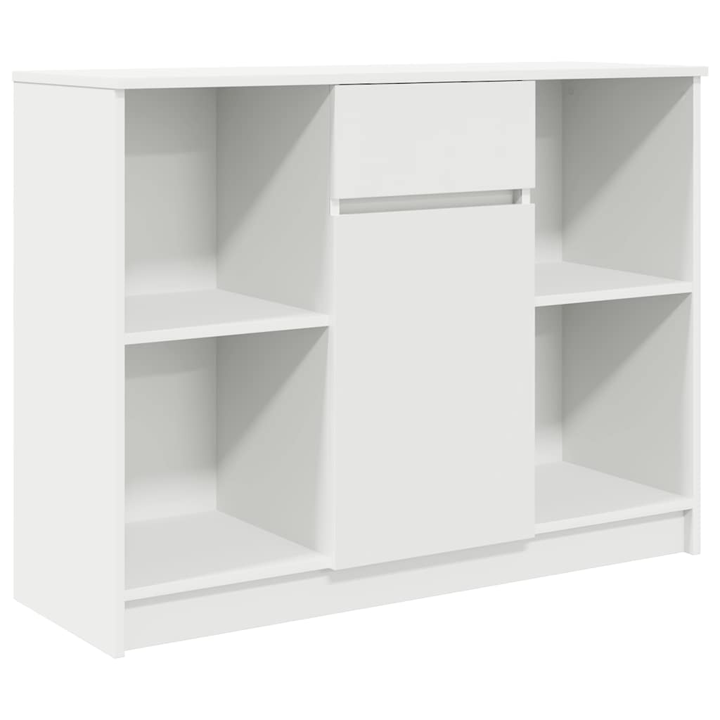 Sideboard with Drawer White 101x35x76 cm Engineered Wood