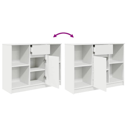 Sideboard with Drawer White 101x35x76 cm Engineered Wood