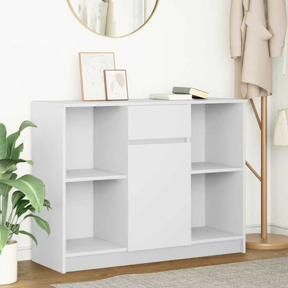 Sideboard with Drawer White 101x35x76 cm Engineered Wood
