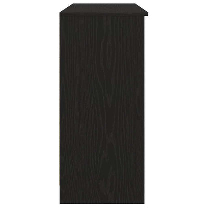 Sideboard with Drawer Black Oak 101x35x76 cm Engineered Wood