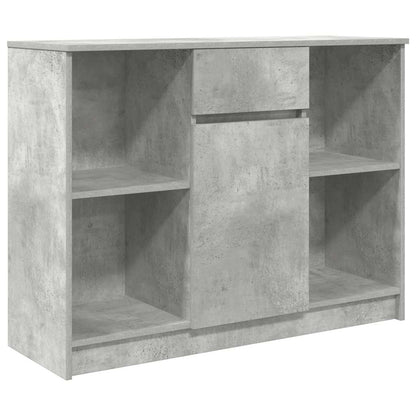 Sideboard with Drawer Concrete Grey 101x35x76cm Engineered Wood