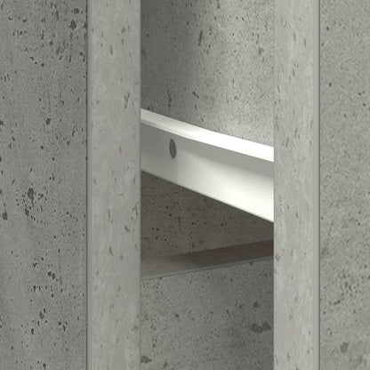 Sideboard with Drawer Concrete Grey 101x35x76cm Engineered Wood