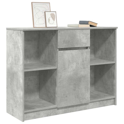 Sideboard with Drawer Concrete Grey 101x35x76cm Engineered Wood