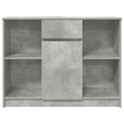 Sideboard with Drawer Concrete Grey 101x35x76cm Engineered Wood