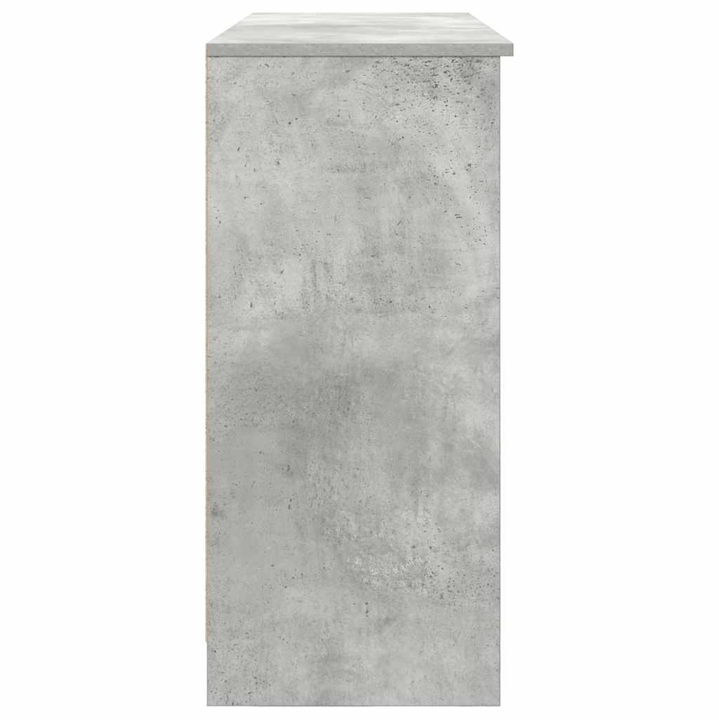 Sideboard with Drawer Concrete Grey 101x35x76 cm Engineered Wood