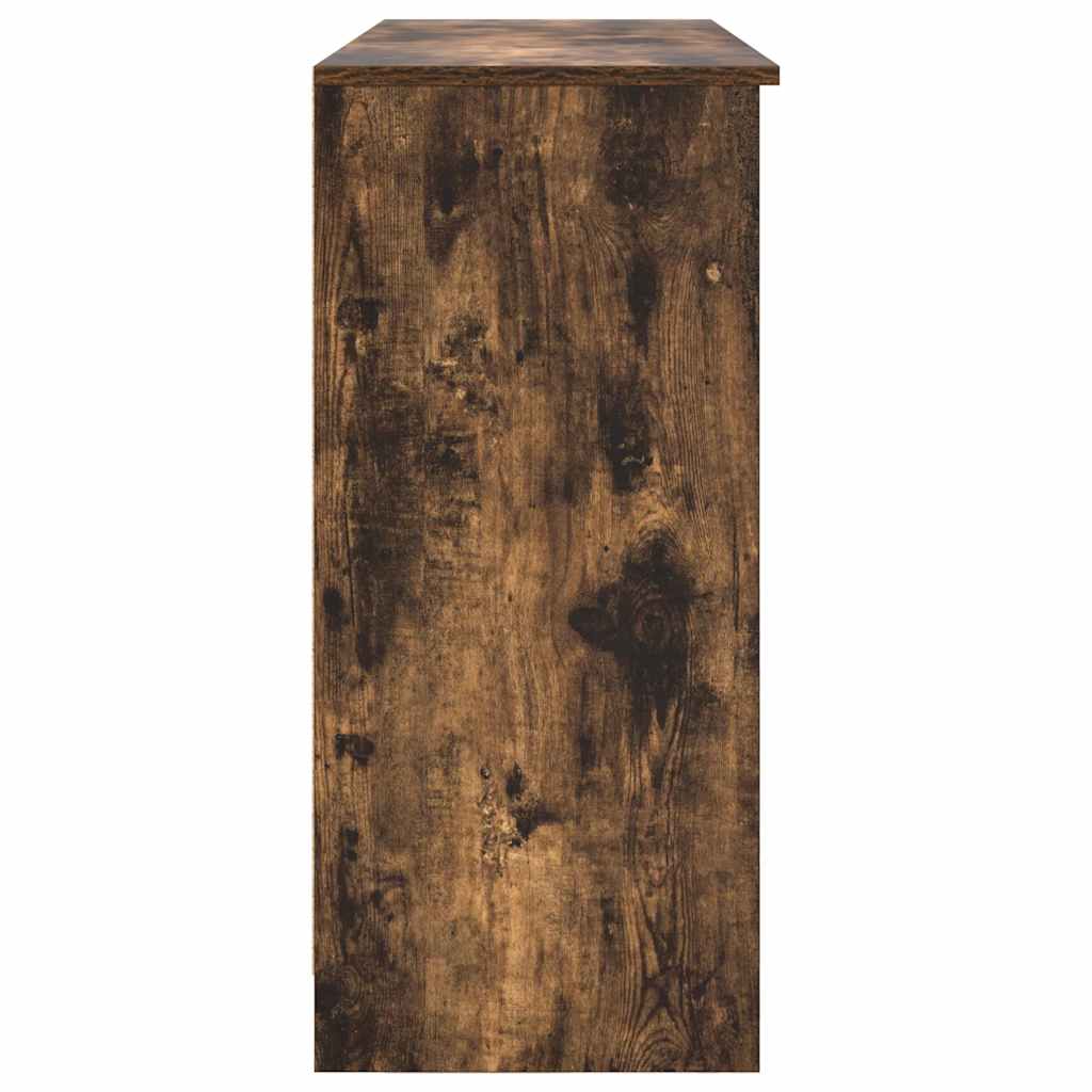 Sideboard with Drawer Smoked Oak 101x35x76 cm Engineered Wood