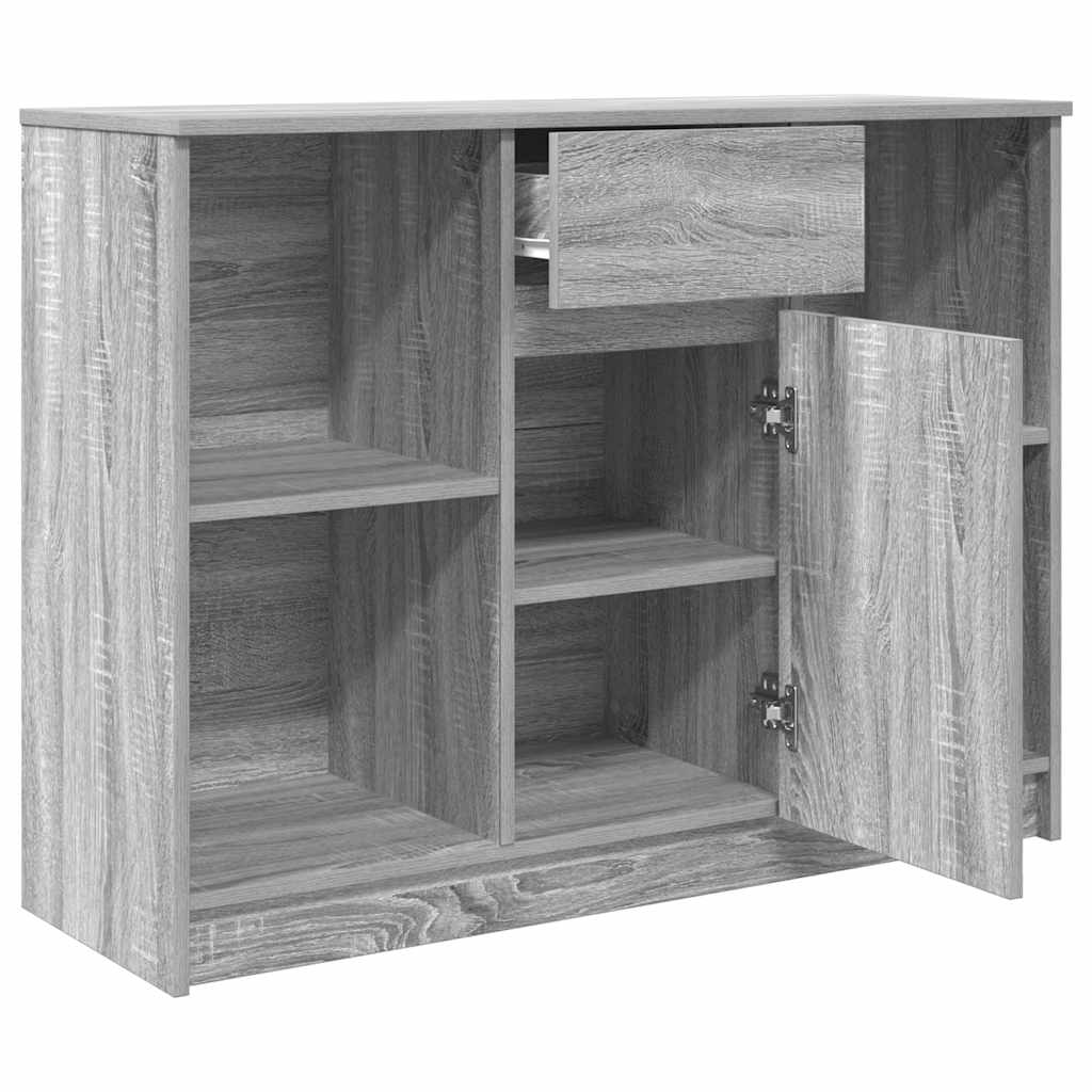 Sideboard with Drawer Grey Sonoma 101x35x76 cm Engineered Wood