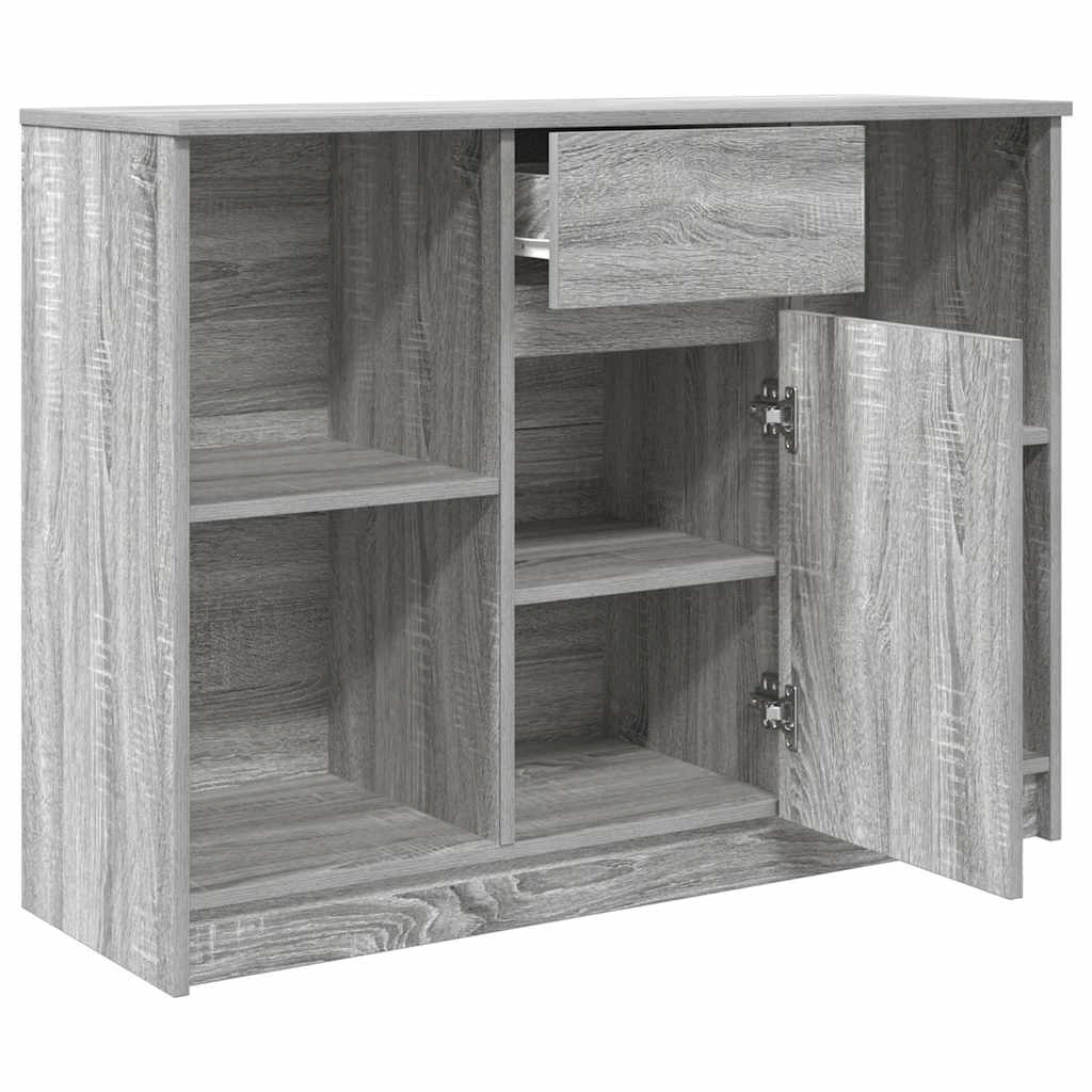 Sideboard with Drawer Grey Sonoma 101x35x76 cm Engineered Wood